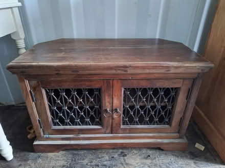 Photo of free Very solid hardwood TV cupboard (BH16 6JL) #1