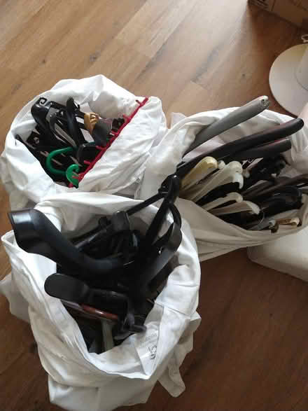 Photo of free 3 sacks of coat hangers (Garston WD25) #1