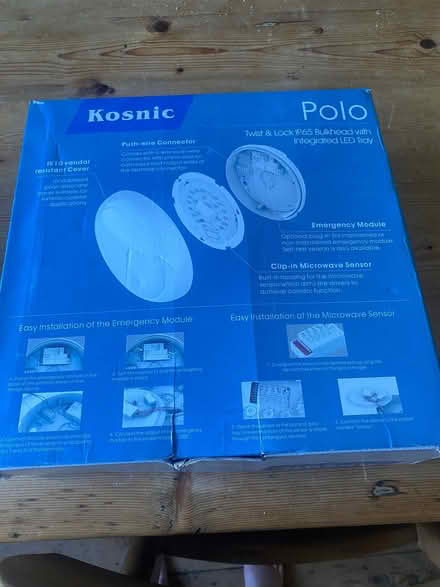 Photo of free Kosnic Polo Bulkhead LED light fitting (Emmer Green RG4) #2