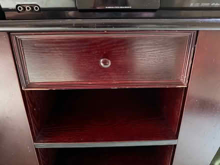 Photo of free Dark Wood Sofa table with drawer (lu62pf) #1