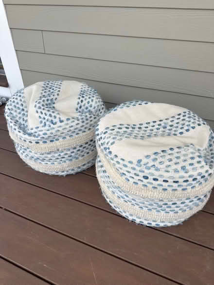 Photo of free 2 Poofs/ ottoman (3 Hoffman place Newport, RI) #1