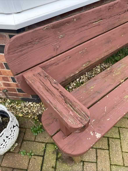 Photo of free Large old 3 seater garden bench (WA10) #4