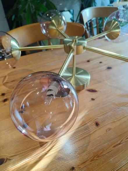 Photo of free Pink and gold ceiling light (Derby DE23) #3