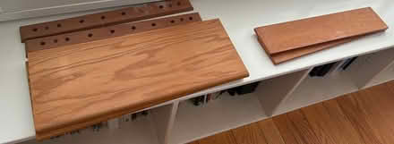 Photo of free Wooden shelves w brackets (Downtown Sunnyvale) #3