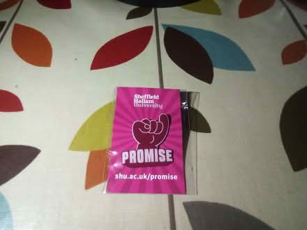 Photo of free Pink Promise Badge (St Andrew's Wharf DE1) #2