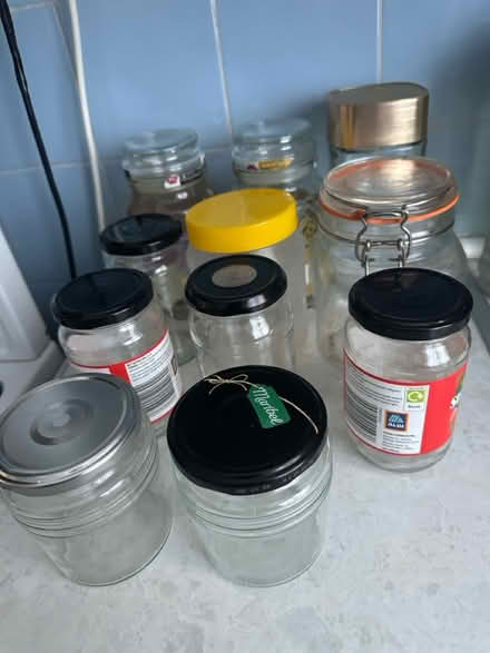 Photo of free Empty glass jam & coffee jars (Bartley Green B32) #1