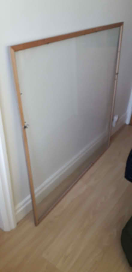 Photo of free Sheet of glass (117 x 117 cm) with wooden frame (122 x 122cm (Leeds LS13) #1