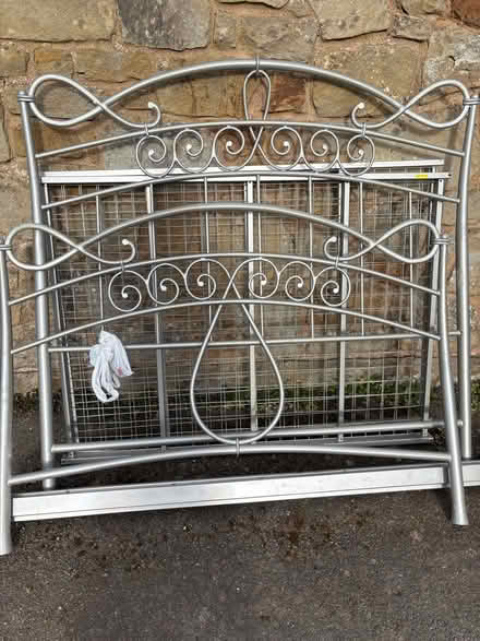 Photo of free Double metal bed frame (Hay on Wye) #1