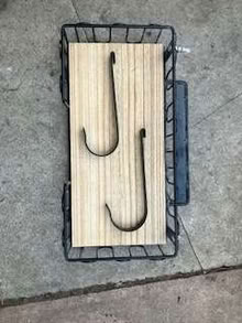 Photo of free small shelf, black metal, wood insert (Highbury Barn N5) #1