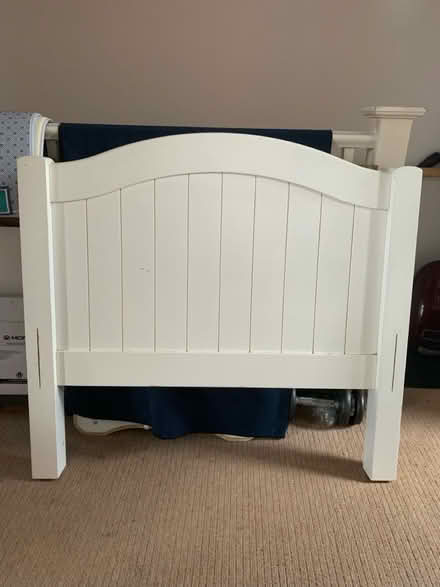 Photo of free White wooden bed frame (Enfield Town EN1) #1