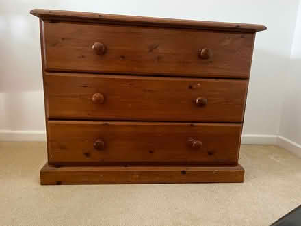 Photo of free Three drawer chest of drawers (Poole) #1