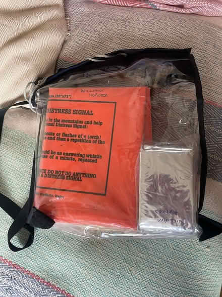 Photo of free Distress signal bag and silver thermal sheet (Dutton PR3) #1