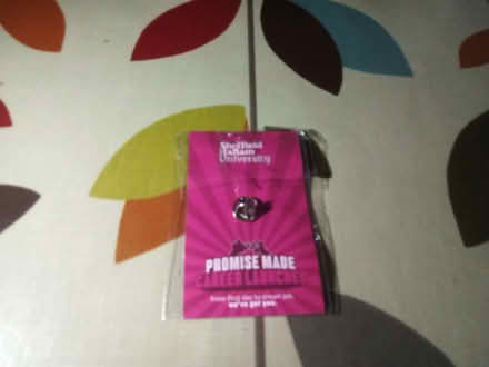 Photo of free Pink Promise Badge (St Andrew's Wharf DE1) #1