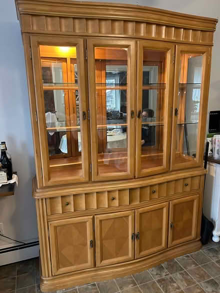 Photo of free Tall wooden hutch (Huntington) #3