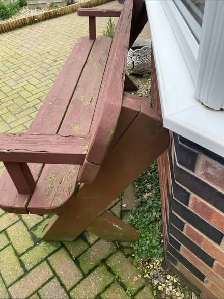 Photo of free Large old 3 seater garden bench (WA10) #3