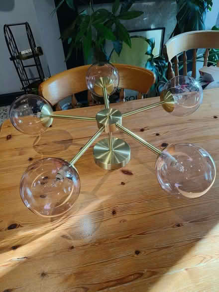 Photo of free Pink and gold ceiling light (Derby DE23) #2