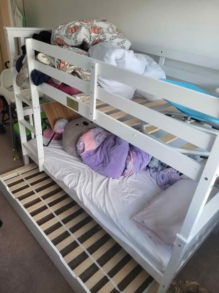Photo of free White bunkbed & trundle ME1 (Rochester ME1) #1