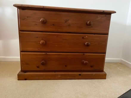 Photo of free 3 Drawer chest of drawers . (Canford Heath BH17) #1