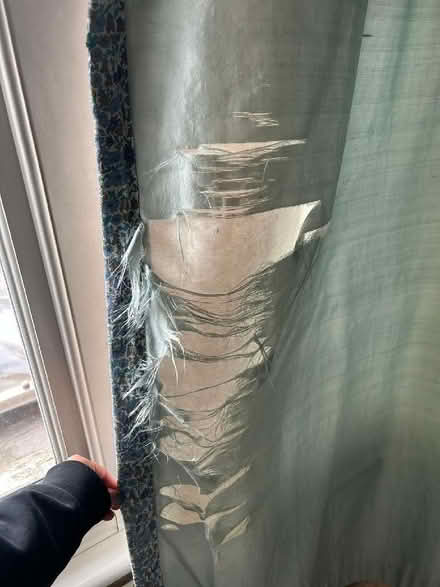 Photo of free Lined silk curtains blue/green (Muswell Hill N10) #2