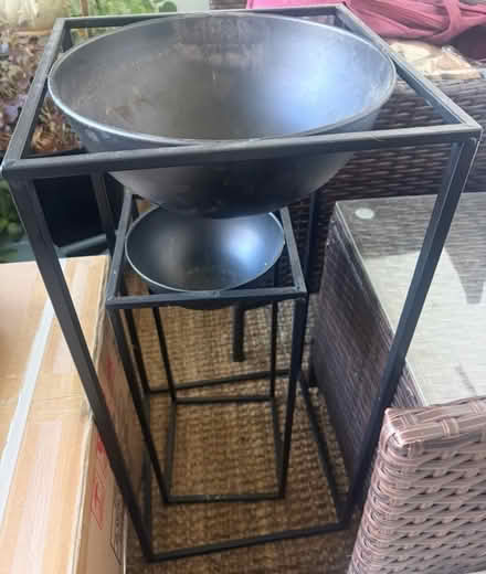 Photo of free Two metal planters (Bowie) #1