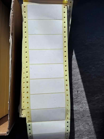 Photo of free Dot Matrix Form Feed Paper And Labels (Huntington YO32) #4
