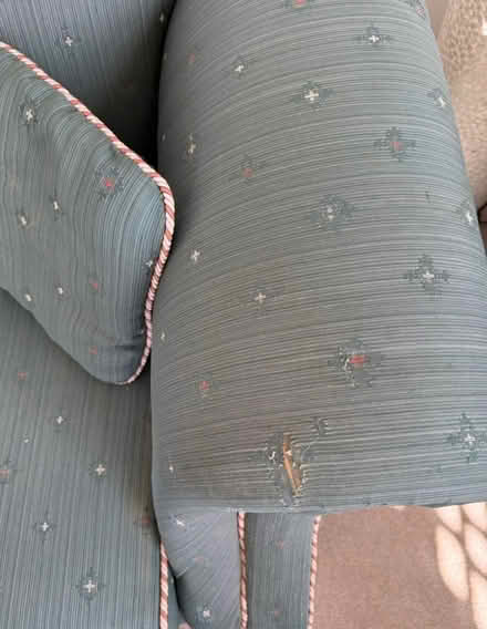 Photo of free Green two seater sofa (Cirencester GL7) #4