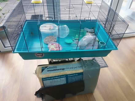 Photo of free Hamster cage, accessories & straw (Esher KT10) #1