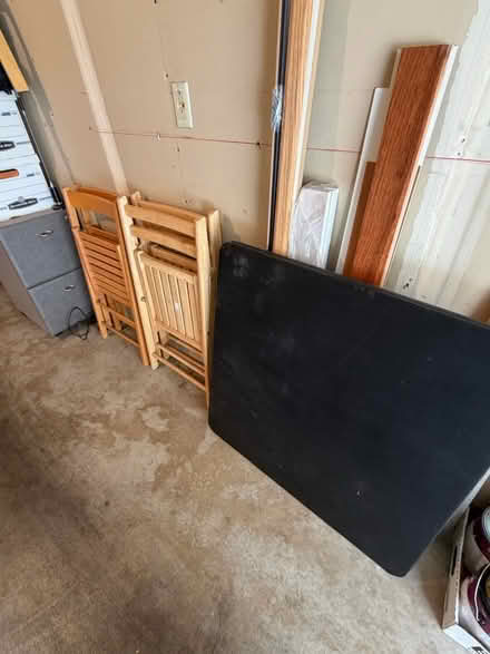 Photo of free Card table and four wood chairs (Cambrian Park) #1