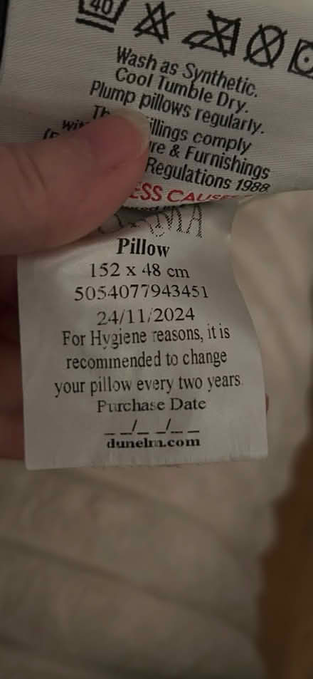 Photo of free Bolster pillow (Rowsham HP22) #2