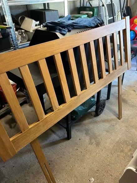 Photo of free Kingsize Oak Headboard (Bexleyheath DA7) #1