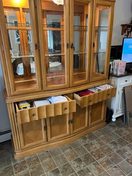 Photo of free Tall wooden hutch (Huntington) #4