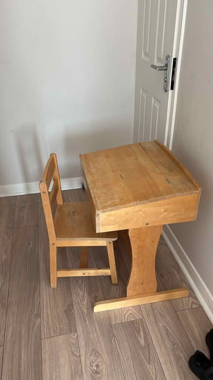 Photo of free Kids wooden table and chair (Werrington) #1