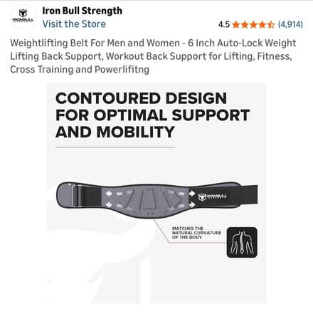 Photo of free Weight lifting belt size XXL (Norham Manor OX2) #2