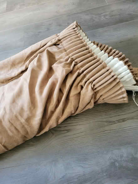 Photo of free Light brown velvet curtains (Tamworth) #2