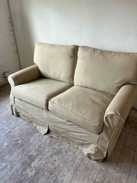 Photo of free linen two seater sofa (Summertown OX2) #1
