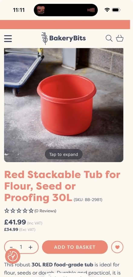 Photo of free Large Flour (Bakery) Tub (SW18) #4