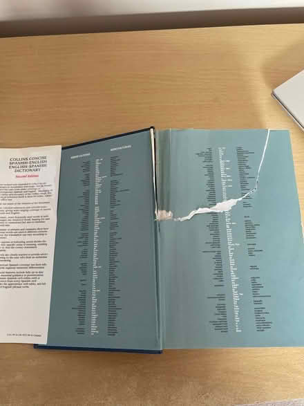 Photo of free Collin’s hardback Spanish–English dictionary (Talbot Village BH10) #4