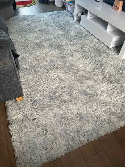 Photo of free Soft shaggy grey and white rug (Cradley Heath B64) #1