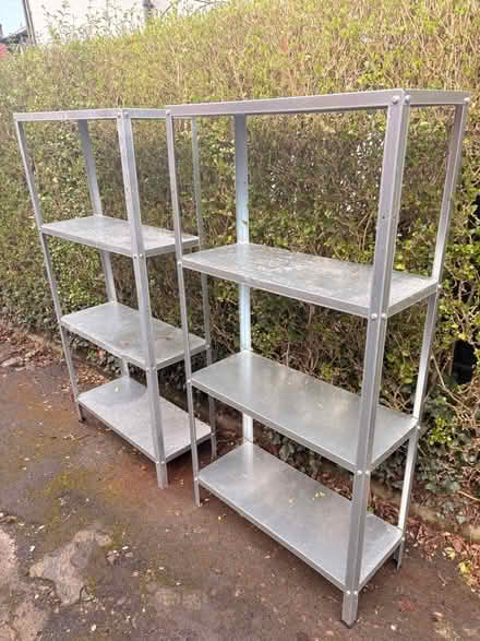 Photo of free Two aluminium storage shelves (BT14) #1