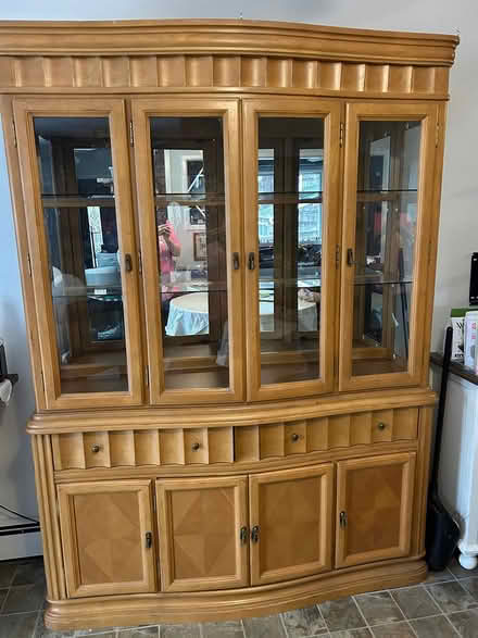Photo of free Tall wooden hutch (Huntington) #2
