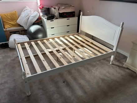 Photo of free Wooden double bed frame (Little Whelnetham) #1