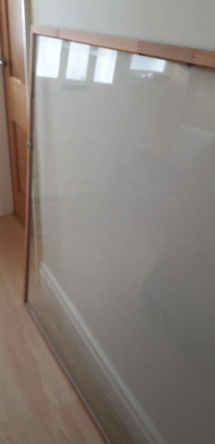 Photo of free Sheet of glass (117 x 117 cm) with wooden frame (122 x 122cm (Leeds LS13) #2