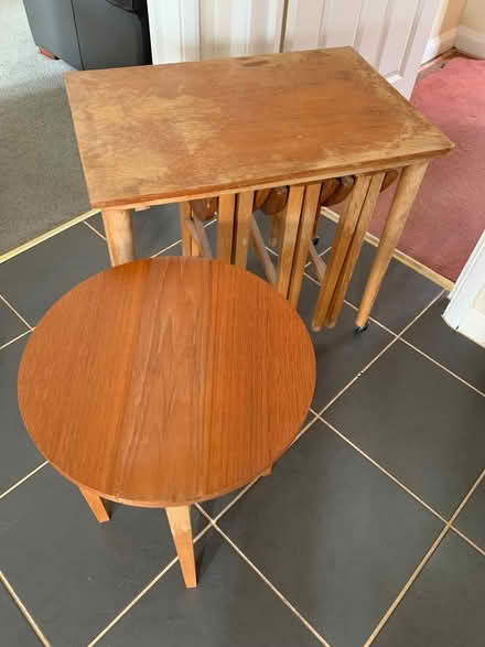 Photo of free 2 folding stools and a nest of tables (Hatfield Peverel CM3) #2