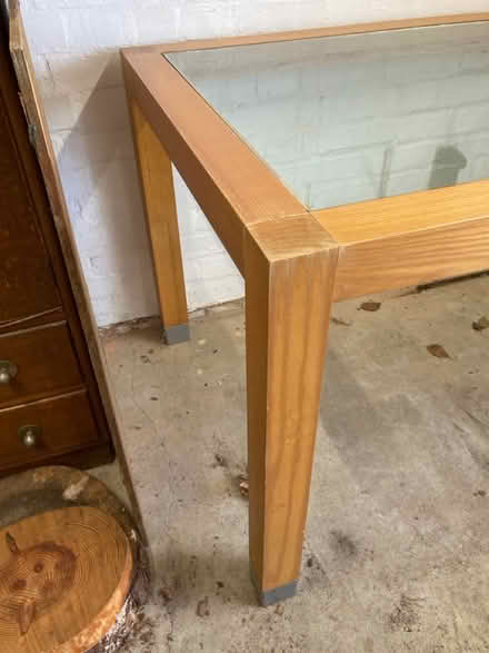 Photo of free Glass topped pine table (Westcott RH4) #2