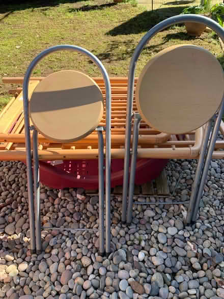 Photo of free 2 folding stools and a nest of tables (Hatfield Peverel CM3) #1