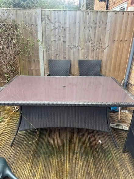 Photo of free Glass top Garden Outdoor Table (Streatham Common) #1