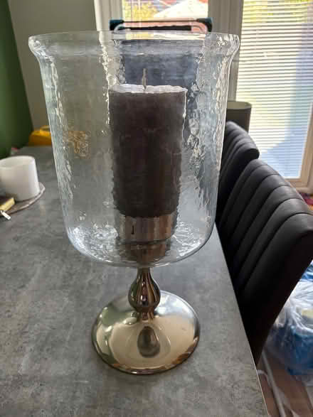 Photo of free Decorative glass vase and candle (NE270UP) #1