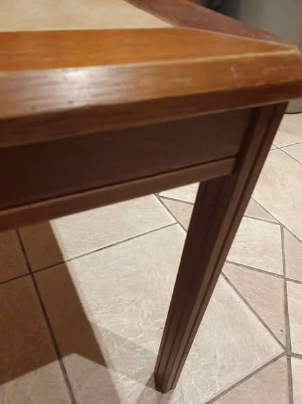 Photo of free Wooden Side Table with Ceramic Tile Top (Tilehurst RG31) #2