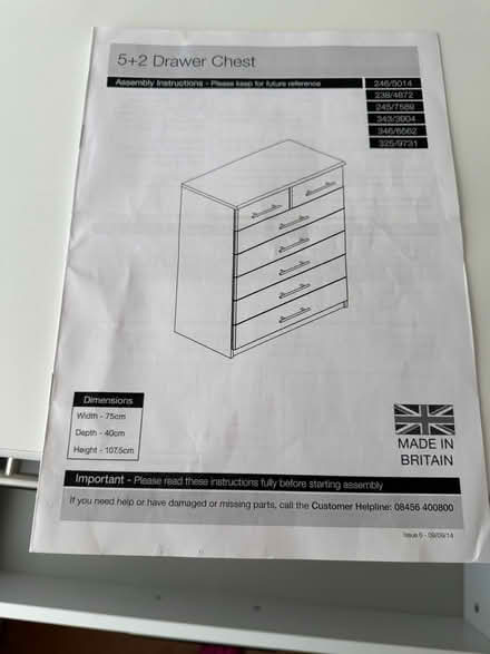 Photo of free 5+2 Drawer Chest (Thrapston) #4