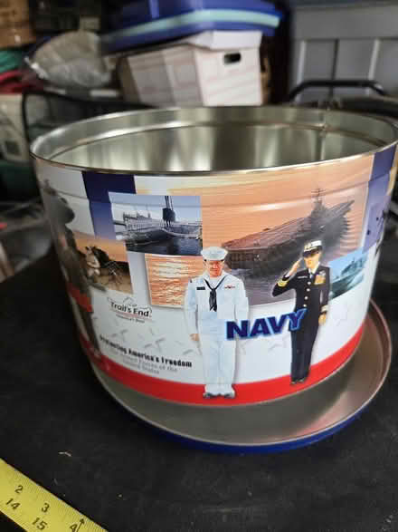 Photo of free metal tin - round (Farmington @ 11 Mile) #1